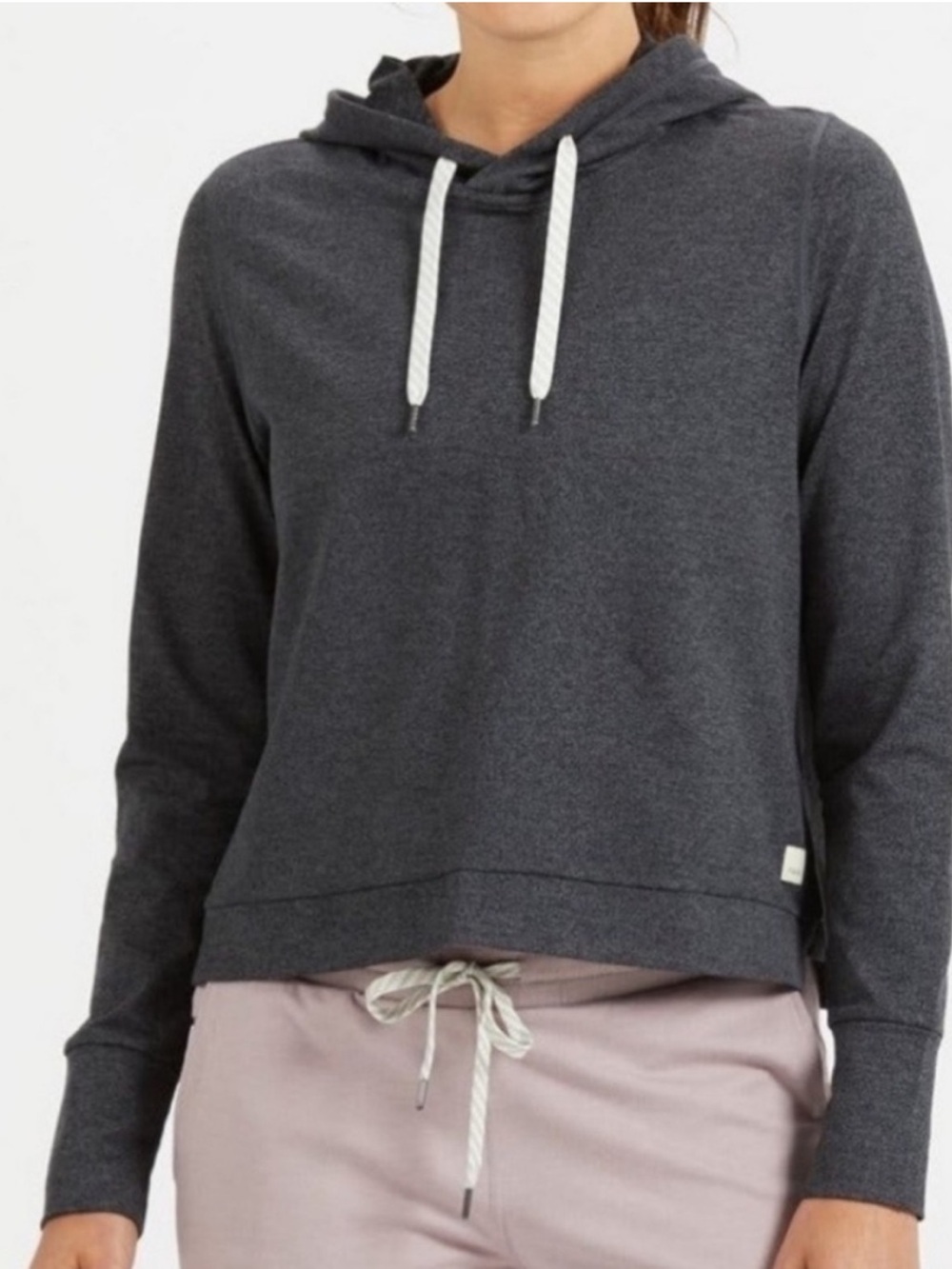 vuori Halo essential grey Women's Hooded Pullover Sweatshirt